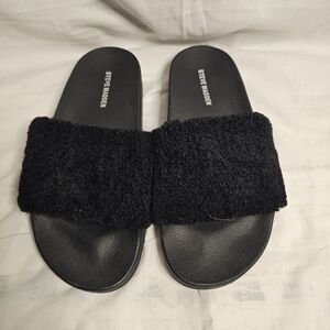 Steve Madden Shear Furry Slides